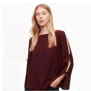 Wilfred Tie Sleeve Top - Maroon